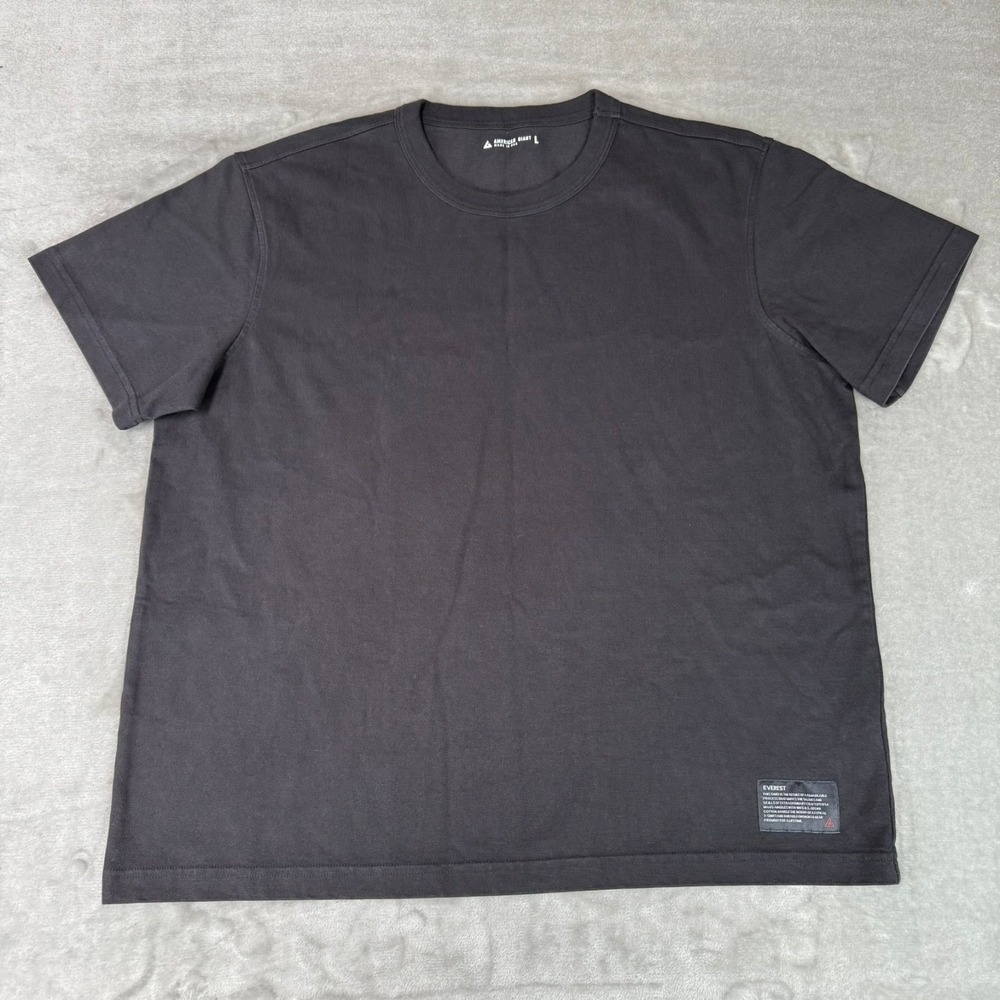 American Giant Everest Tee T-Shirt Mens Large Black Heavy Thick $80 USA New NWOT